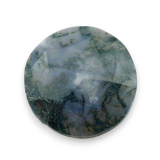 Moss agate faceted cabochon fi 25 mm no 5