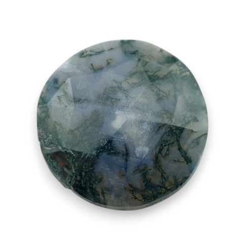Moss agate faceted cabochon fi 25 mm no 5 Moss agate faceted cabochon fi 25 mm no 5