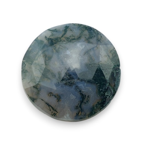 Moss agate faceted cabochon fi 25 mm no 5 Moss agate faceted cabochon fi 25 mm no 5