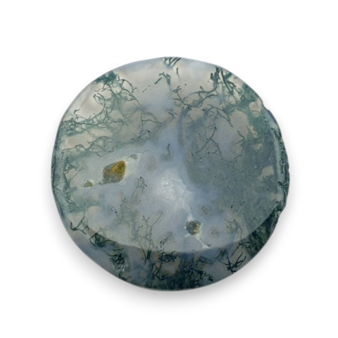 Moss agate faceted cabochon fi 25 mm no 5 Moss agate faceted cabochon fi 25 mm no 5