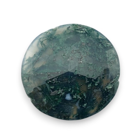 Moss agate faceted cabochon fi 26 mm no 15 Moss agate faceted cabochon fi 26 mm no 15