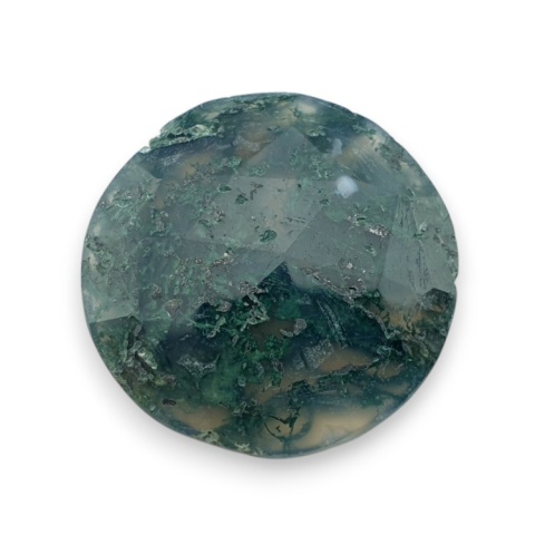 Moss agate faceted cabochon fi 26 mm no 15 Moss agate faceted cabochon fi 26 mm no 15
