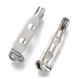 Brooch setting stainless steel 21x5 mm 1 pc