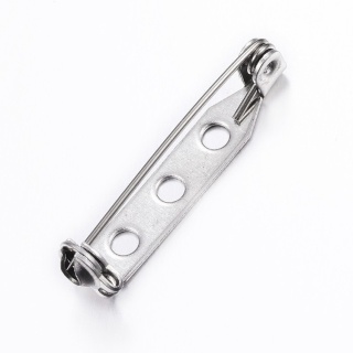 Brooch setting stainless steel 26.5x5 mm 1 pc