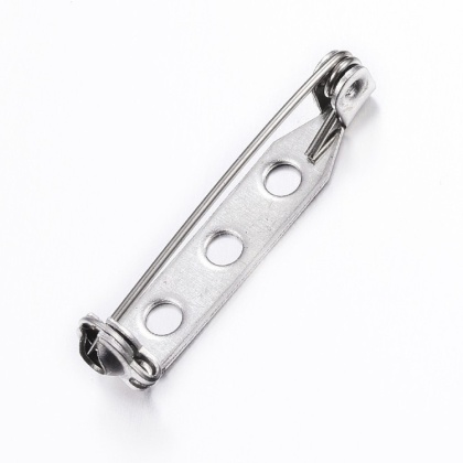 Brooch setting stainless steel 26.5x5 mm 1 pc