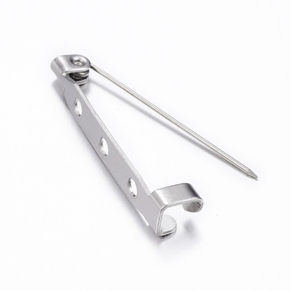 Brooch setting stainless steel 31.5x6 mm 1 pc