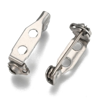 Brooch setting stainless steel 17x5 mm 1 pc