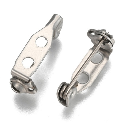 Brooch setting stainless steel 17x5 mm 1 pc