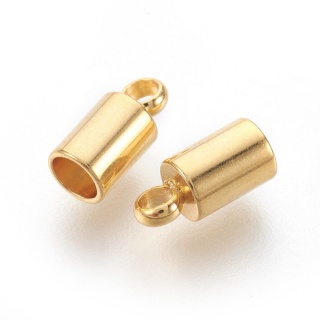 Insertion tips stainless steel 6 mm 2 pcs gold plated IP coating