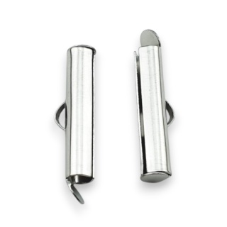 Slip-on tube tips stainless steel 20 mm 2 pcs