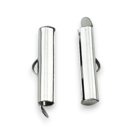 Slip-on tube tips stainless steel 20 mm 2 pcs
