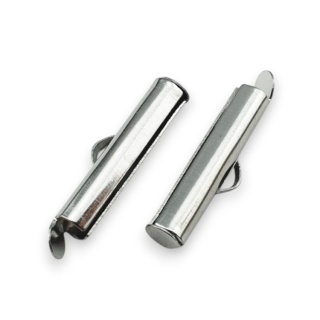 Slip-on tube tips stainless steel 20 mm 2 pcs