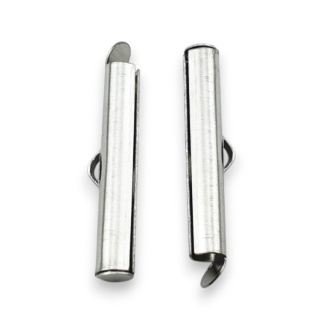 Slip-on tube tips stainless steel 25 mm 2 pcs