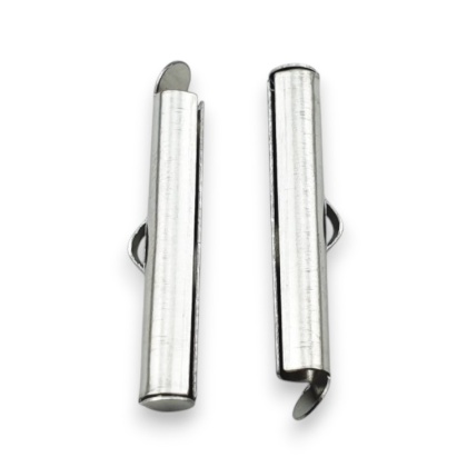 Slip-on tube tips stainless steel 25 mm 2 pcs