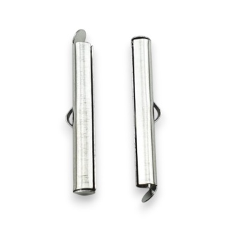 Slip-on tube tips stainless steel 30 mm 2 pcs