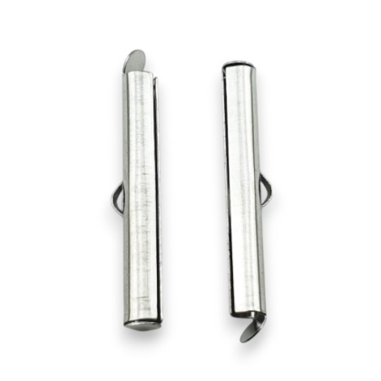 Slip-on tube tips stainless steel 30 mm 2 pcs