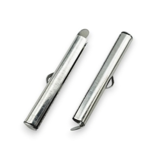 Slip-on tube tips stainless steel 30 mm 2 pcs
