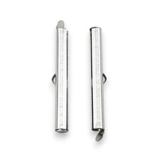 Slip-on tube tips stainless steel 35 mm 2 pcs