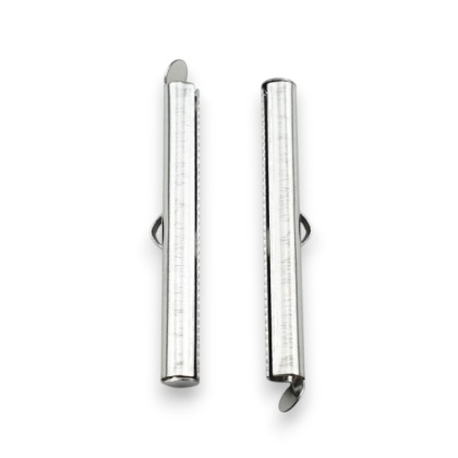 Slip-on tube tips stainless steel 35 mm 2 pcs