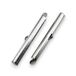 Slip-on tube tips stainless steel 35 mm 2 pcs