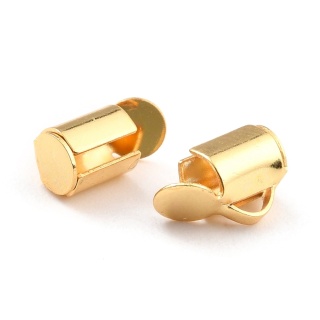 Slip-on tube tips stainless steel 5.5 mm 2 pcs gold plated