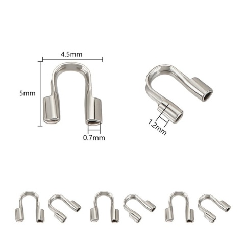 Horseshoe cable cover stainless steel 5x4.5 mm 10 pcs Horseshoe cable cover stainless steel 5x4.5 mm 10 pcs