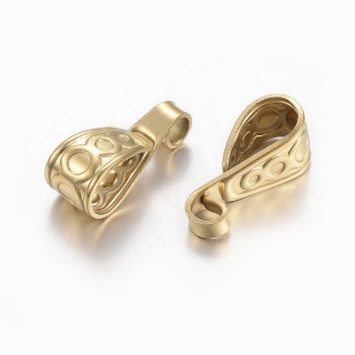Decorative tie stainless steel 16x6 mm 2 pcs gold color IP coating