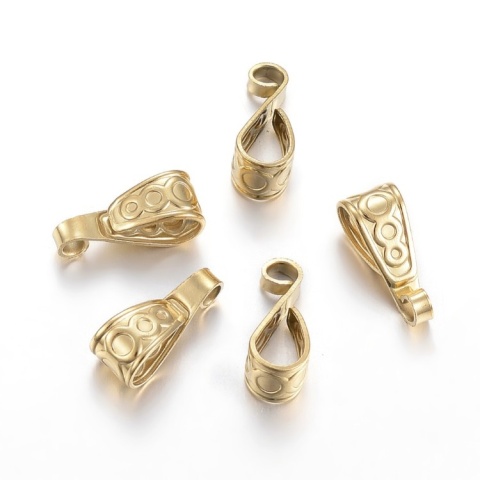 Decorative tie stainless steel 16x6 mm 2 pcs gold color IP coating Decorative tie stainless steel 16x6 mm 2 pcs gold color IP coating