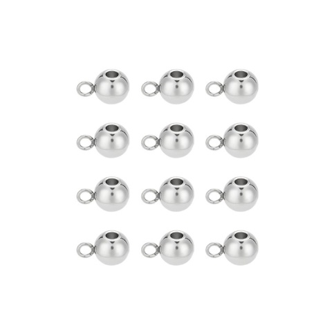 Spacer ball with eyelet stainless steel 6 mm 2 pcs Spacer ball with eyelet stainless steel 6 mm 2 pcs