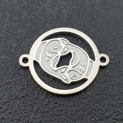 Connector Pisces stainless steel 20.5 mm