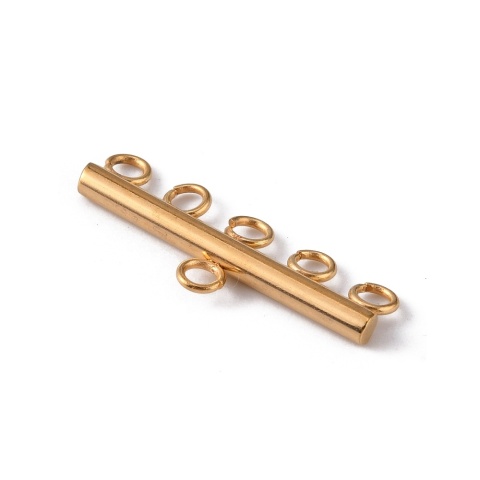 Connector divider 5 eyelets stainless steel 1 pcs gold color Connector divider 5 eyelets stainless steel 1 pcs gold color