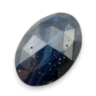 Leland blue faceted cabochon 27x18 mm no 8