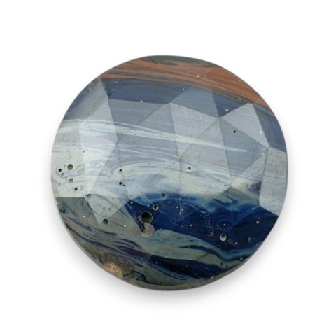 Leland blue faceted cabochon fi 26 mm no 1 Leland blue faceted cabochon fi 26 mm no 1