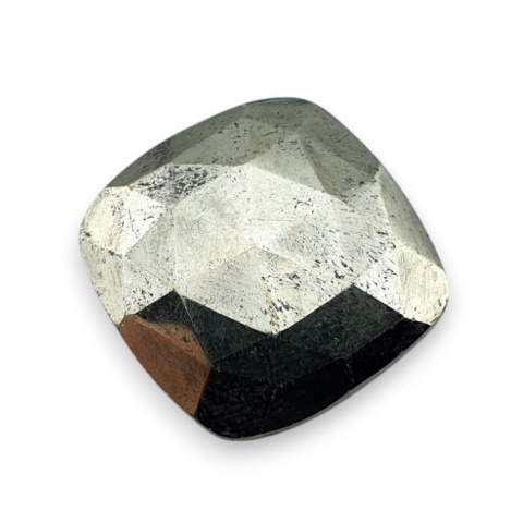 Pyrite faceted cabochon 23x22 mm no 1 Pyrite faceted cabochon 23x22 mm no 1