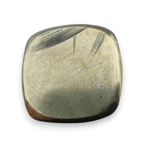Pyrite faceted cabochon 23x22 mm no 1 Pyrite faceted cabochon 23x22 mm no 1