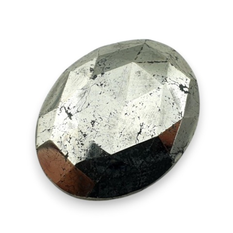 Pyrite faceted cabochon 24x19 mm no 30