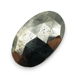Pyrite faceted cabochon 25x16 mm no 16
