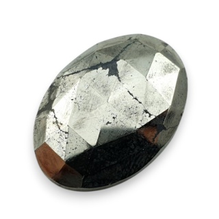 Pyrite faceted cabochon 25x17 mm no 24