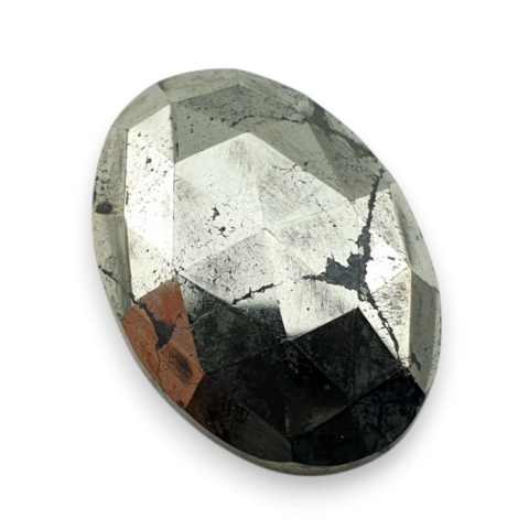 Pyrite faceted cabochon 25x17 mm no 24 Pyrite faceted cabochon 25x17 mm no 24