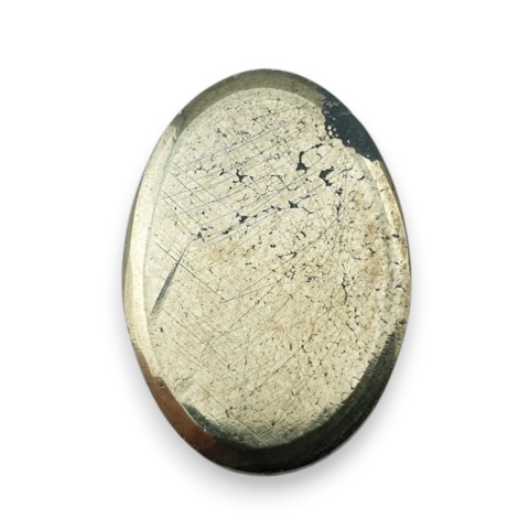 Pyrite faceted cabochon 25x17 mm no 27 Pyrite faceted cabochon 25x17 mm no 27