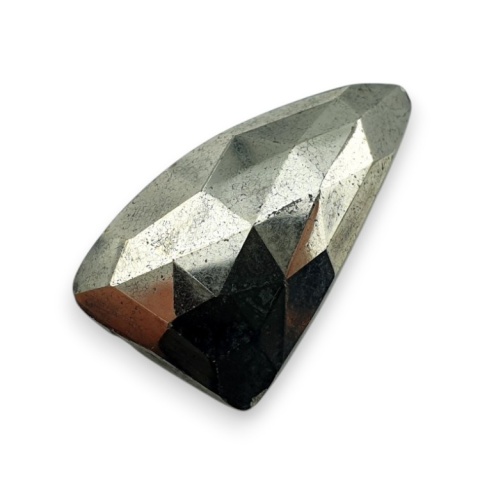 Pyrite faceted cabochon 26x16 mm no 17