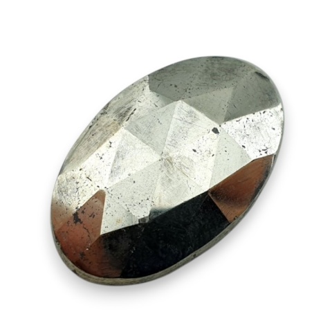 Pyrite faceted cabochon 26x17 mm no 44