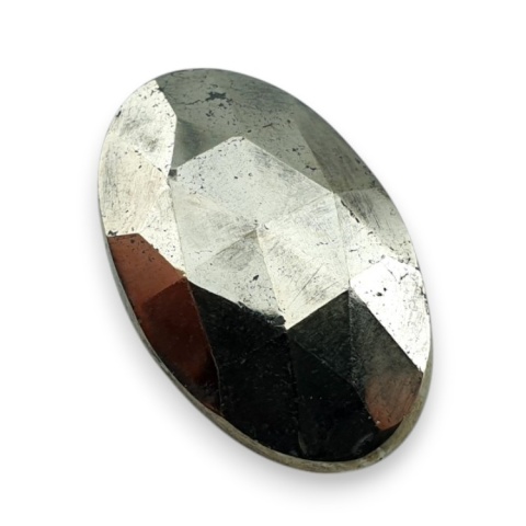 Pyrite faceted cabochon 26x17 mm no 44