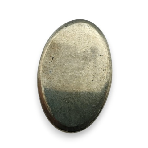 Pyrite faceted cabochon 26x17 mm no 44