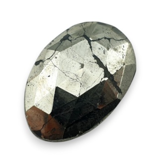 Pyrite faceted cabochon 26x18 mm no 12