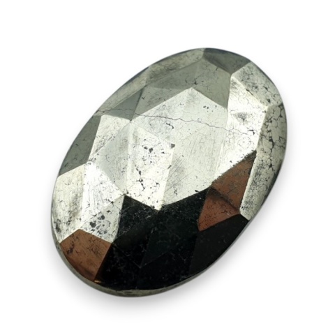Pyrite faceted cabochon 26x18 mm no 5 Pyrite faceted cabochon 26x18 mm no 5
