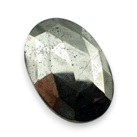 Pyrite faceted cabochon 26x18 mm no 5 Pyrite faceted cabochon 26x18 mm no 5