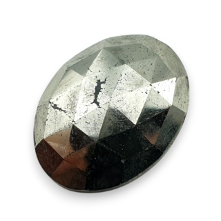 Pyrite faceted cabochon 26x20 mm no 49