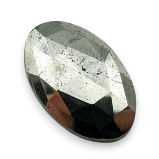 Pyrite faceted cabochon 27x17 mm no 20
