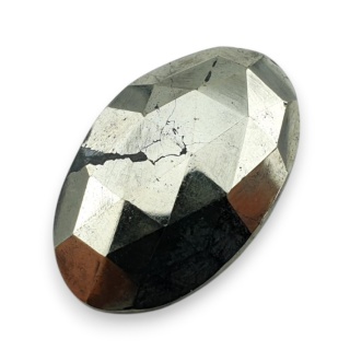 Pyrite faceted cabochon 27x17 mm no 7